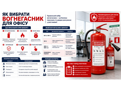 Як вибрати вогнегасник для офісу ?
