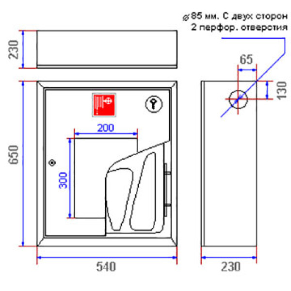 Шкаф пожарный ШПК-310 НОК