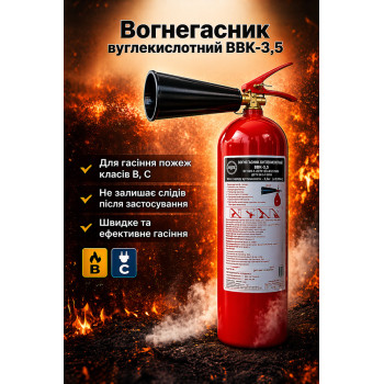 Вогнегасник вуглекислотний ВВК-3,5 (ОУ-5)